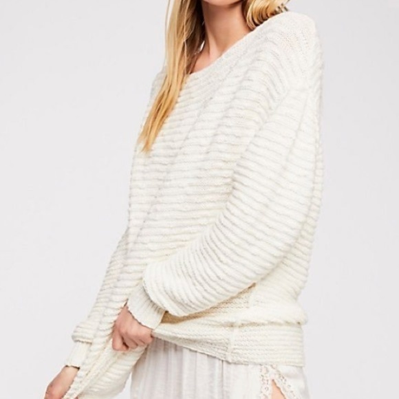 Free People Menace Sweater in Ivory XS - Picture 1 of 6